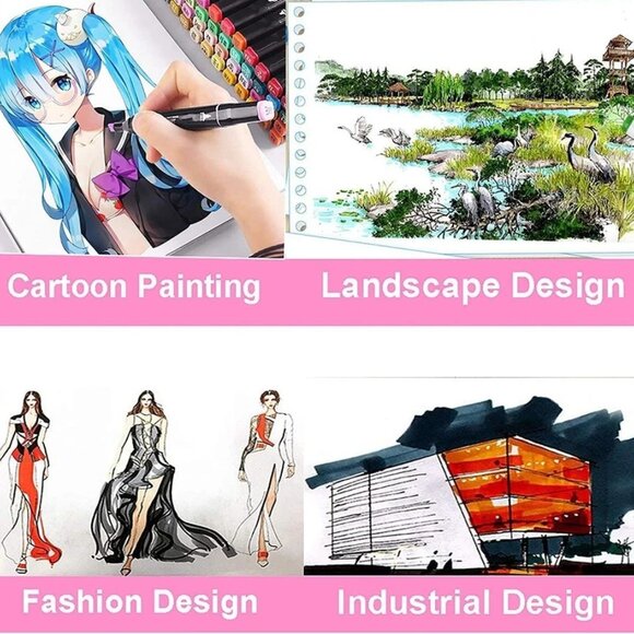 80 Colors Alcohol Markers Set – Dual Tip Art Markers for Drawing & Coloring - Picture 6 of 9